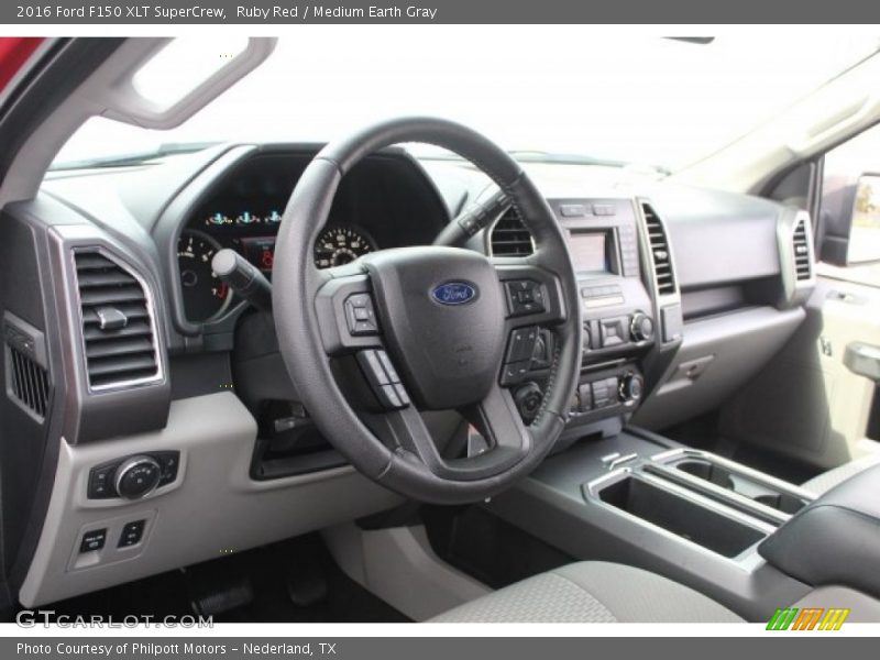 Ruby Red / Medium Earth Gray 2016 Ford F150 XLT SuperCrew