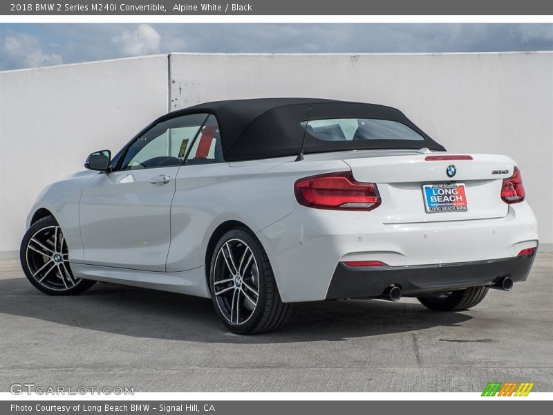 Alpine White / Black 2018 BMW 2 Series M240i Convertible