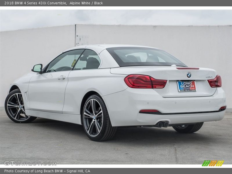 Alpine White / Black 2018 BMW 4 Series 430i Convertible