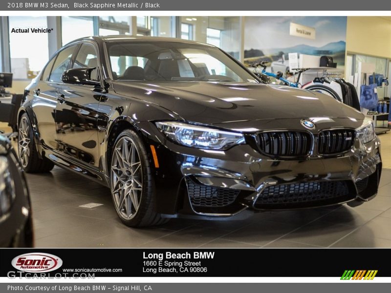 Black Sapphire Metallic / Black 2018 BMW M3 Sedan