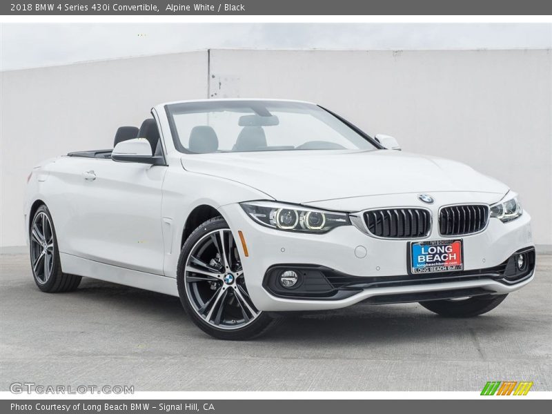 Alpine White / Black 2018 BMW 4 Series 430i Convertible