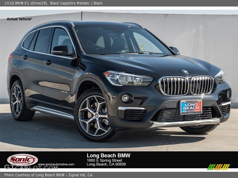 Black Sapphire Metallic / Black 2018 BMW X1 sDrive28i