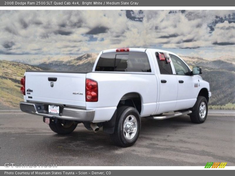 Bright White / Medium Slate Gray 2008 Dodge Ram 2500 SLT Quad Cab 4x4