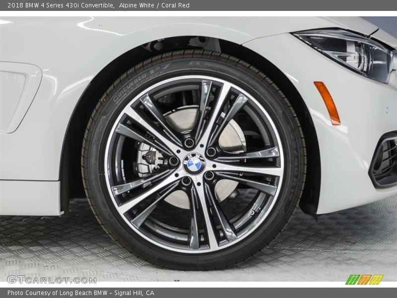 Alpine White / Coral Red 2018 BMW 4 Series 430i Convertible
