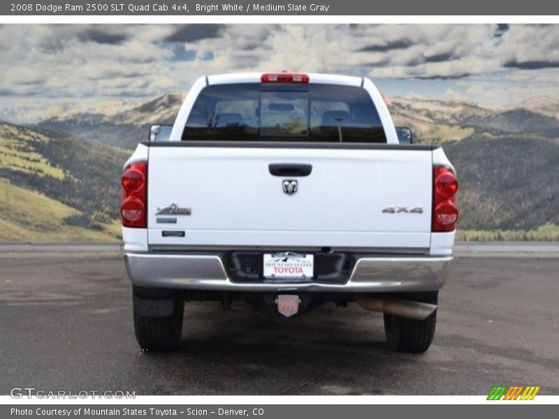Bright White / Medium Slate Gray 2008 Dodge Ram 2500 SLT Quad Cab 4x4