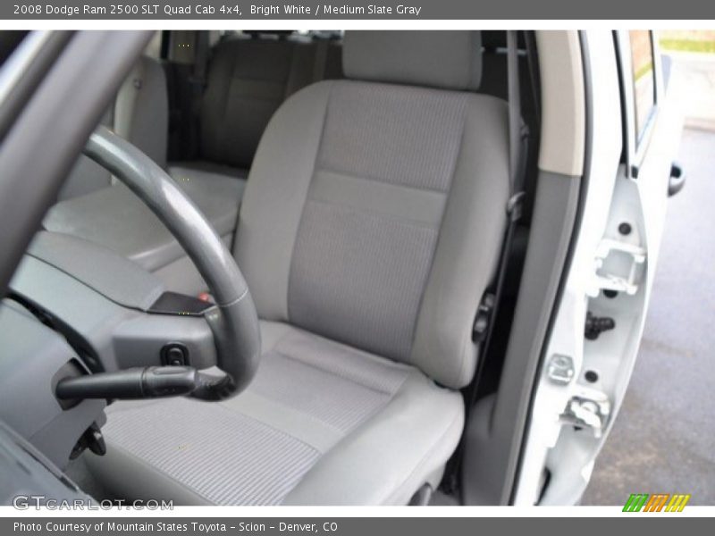 Bright White / Medium Slate Gray 2008 Dodge Ram 2500 SLT Quad Cab 4x4