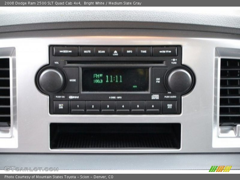 Bright White / Medium Slate Gray 2008 Dodge Ram 2500 SLT Quad Cab 4x4