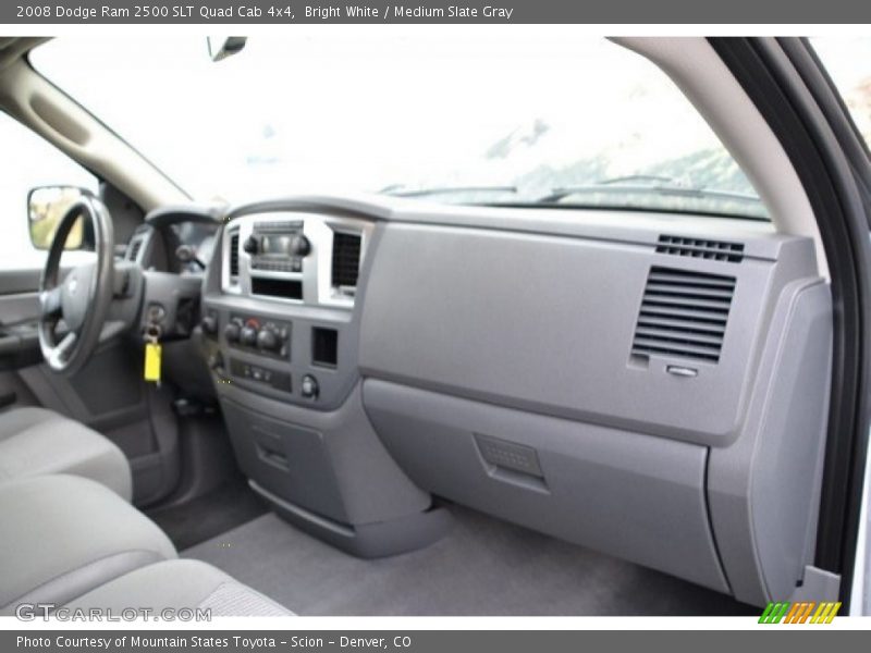 Bright White / Medium Slate Gray 2008 Dodge Ram 2500 SLT Quad Cab 4x4
