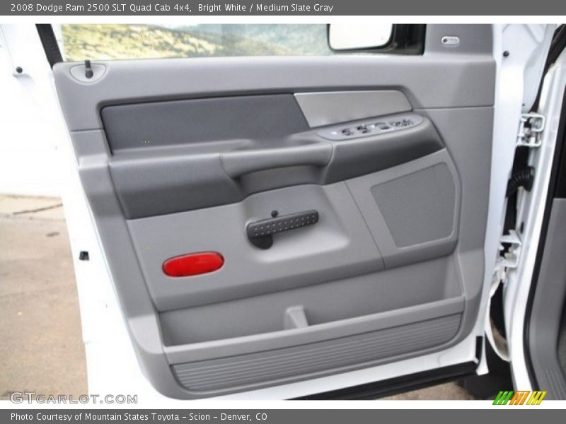 Bright White / Medium Slate Gray 2008 Dodge Ram 2500 SLT Quad Cab 4x4
