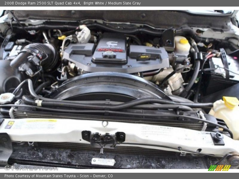 Bright White / Medium Slate Gray 2008 Dodge Ram 2500 SLT Quad Cab 4x4
