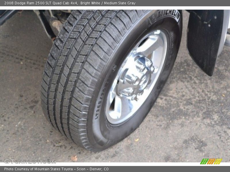 Bright White / Medium Slate Gray 2008 Dodge Ram 2500 SLT Quad Cab 4x4