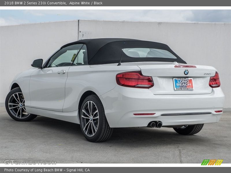 Alpine White / Black 2018 BMW 2 Series 230i Convertible