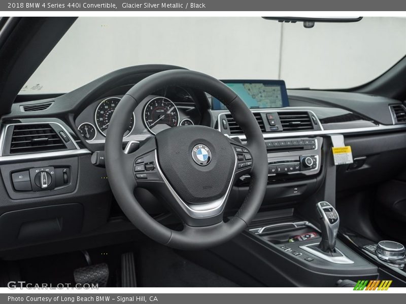Glacier Silver Metallic / Black 2018 BMW 4 Series 440i Convertible