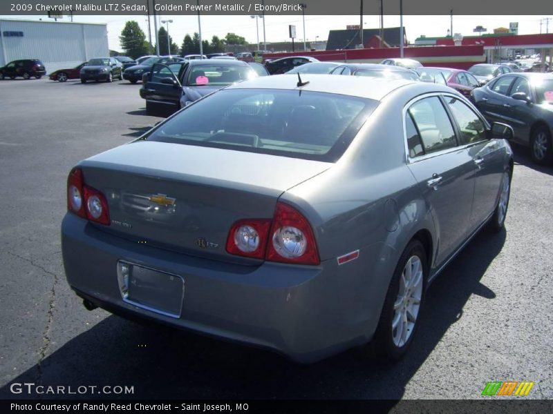 Golden Pewter Metallic / Ebony/Brick 2009 Chevrolet Malibu LTZ Sedan