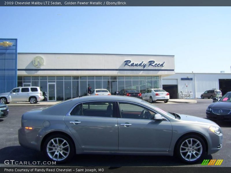 Golden Pewter Metallic / Ebony/Brick 2009 Chevrolet Malibu LTZ Sedan