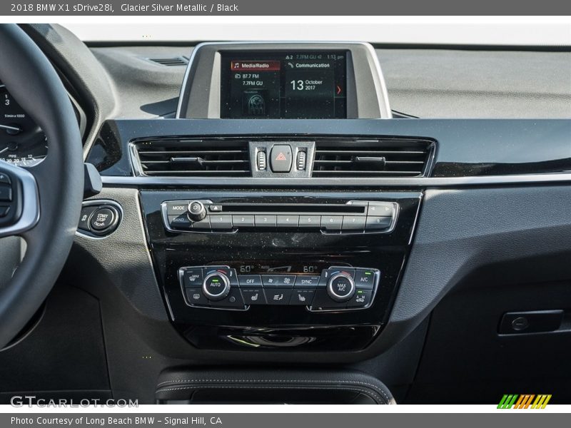 Glacier Silver Metallic / Black 2018 BMW X1 sDrive28i