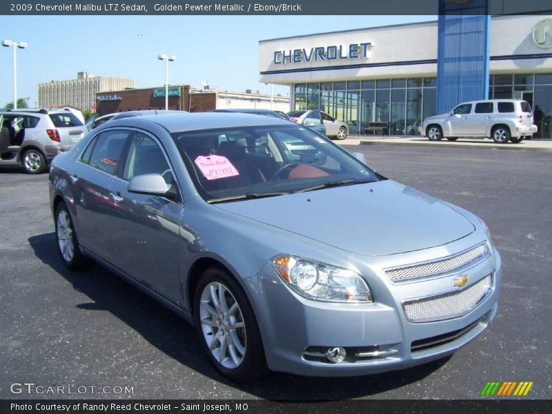 Golden Pewter Metallic / Ebony/Brick 2009 Chevrolet Malibu LTZ Sedan