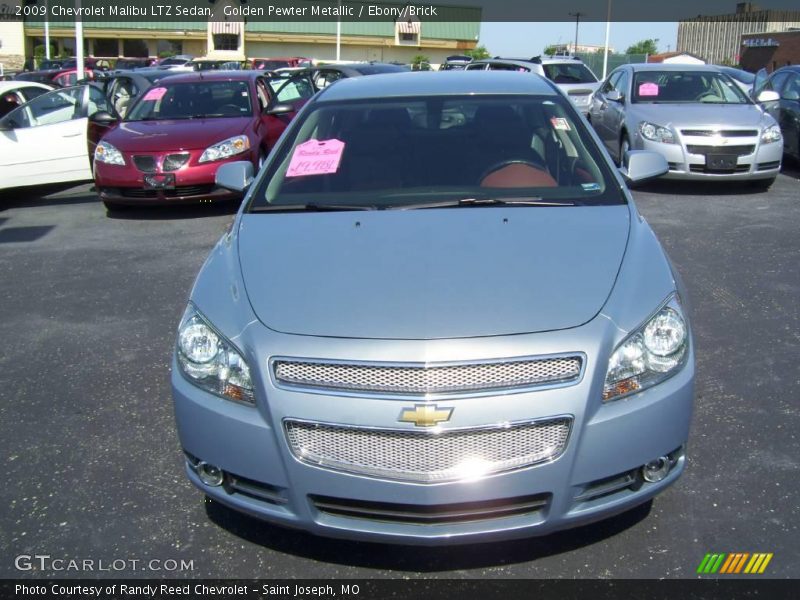 Golden Pewter Metallic / Ebony/Brick 2009 Chevrolet Malibu LTZ Sedan