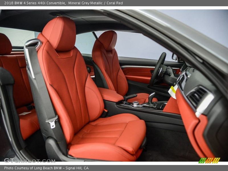 Mineral Grey Metallic / Coral Red 2018 BMW 4 Series 440i Convertible