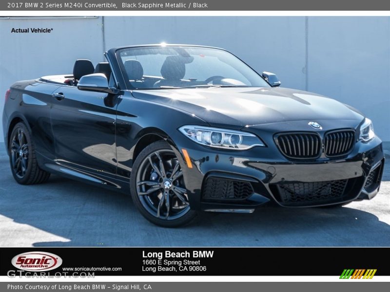 Black Sapphire Metallic / Black 2017 BMW 2 Series M240i Convertible