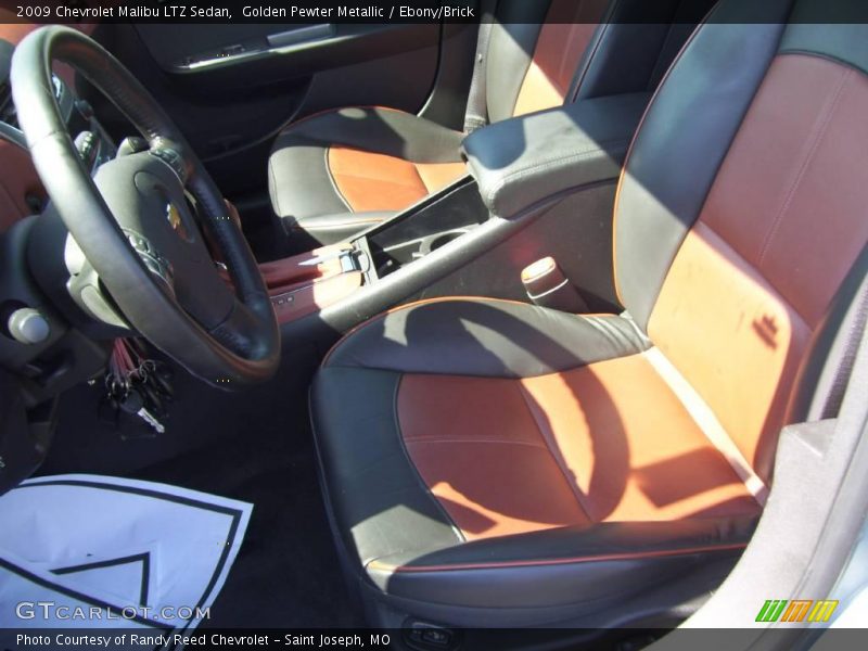 Golden Pewter Metallic / Ebony/Brick 2009 Chevrolet Malibu LTZ Sedan