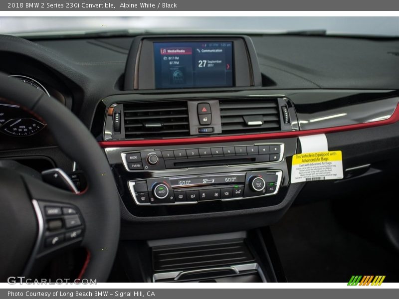 Alpine White / Black 2018 BMW 2 Series 230i Convertible
