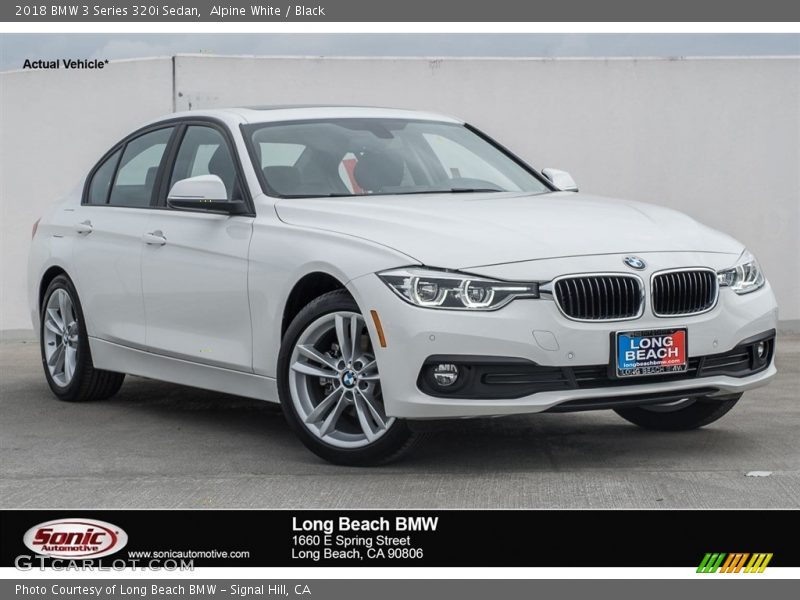 Alpine White / Black 2018 BMW 3 Series 320i Sedan