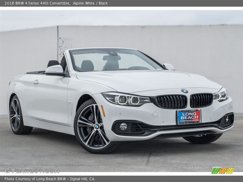 Alpine White / Black 2018 BMW 4 Series 440i Convertible