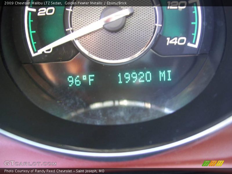 Golden Pewter Metallic / Ebony/Brick 2009 Chevrolet Malibu LTZ Sedan