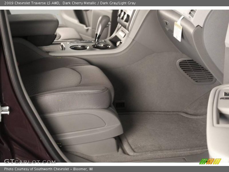Dark Cherry Metallic / Dark Gray/Light Gray 2009 Chevrolet Traverse LS AWD