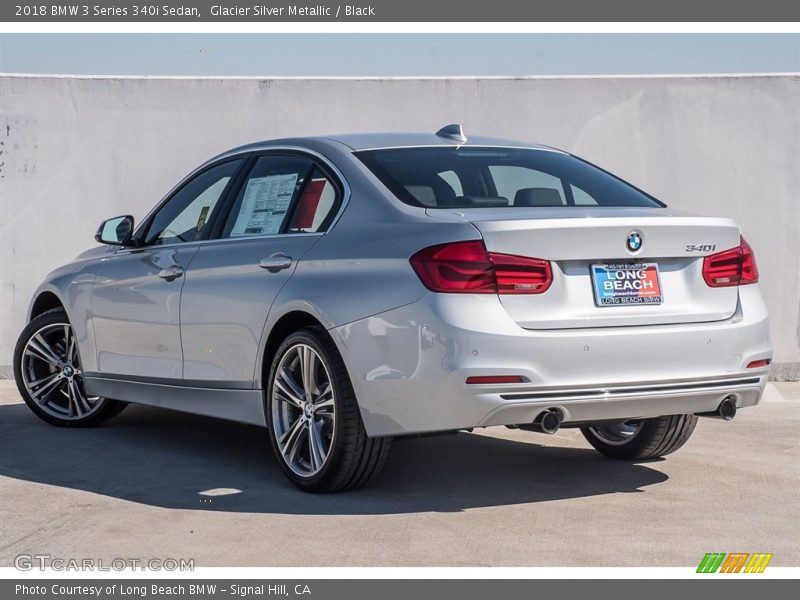 Glacier Silver Metallic / Black 2018 BMW 3 Series 340i Sedan