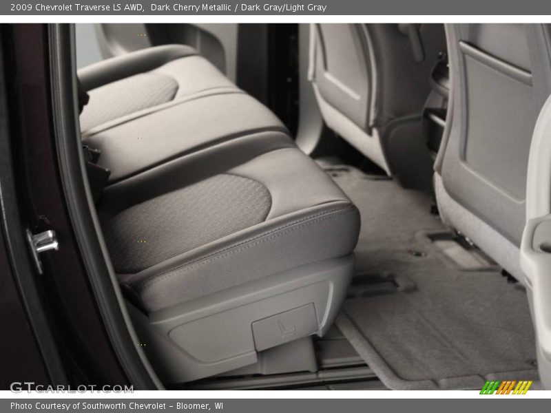 Dark Cherry Metallic / Dark Gray/Light Gray 2009 Chevrolet Traverse LS AWD