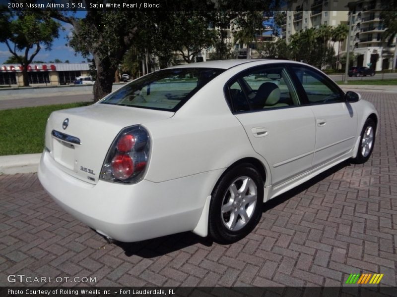 Satin White Pearl / Blond 2006 Nissan Altima 3.5 SL