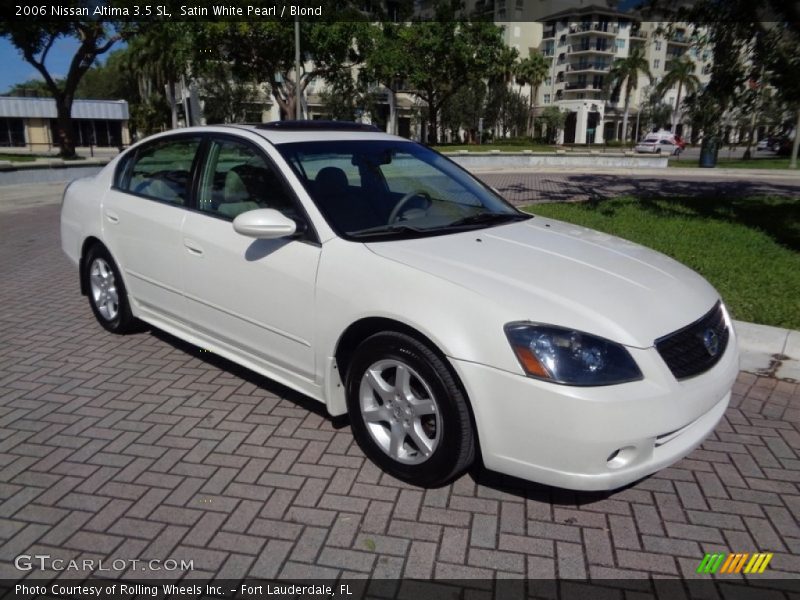 Satin White Pearl / Blond 2006 Nissan Altima 3.5 SL