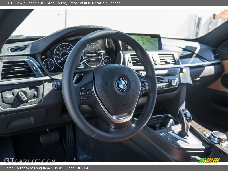 Imperial Blue Metallic / Cognac 2018 BMW 4 Series 430i Gran Coupe