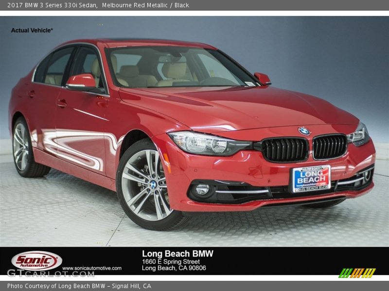 Melbourne Red Metallic / Black 2017 BMW 3 Series 330i Sedan