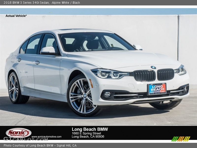 Alpine White / Black 2018 BMW 3 Series 340i Sedan