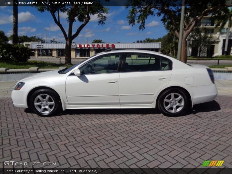 Satin White Pearl / Blond 2006 Nissan Altima 3.5 SL