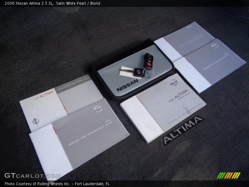 Satin White Pearl / Blond 2006 Nissan Altima 3.5 SL