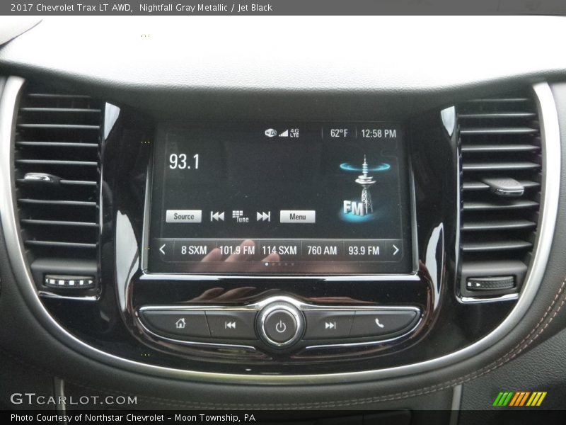 Nightfall Gray Metallic / Jet Black 2017 Chevrolet Trax LT AWD