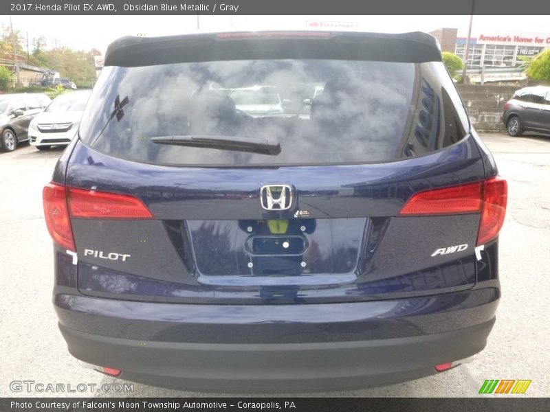Obsidian Blue Metallic / Gray 2017 Honda Pilot EX AWD