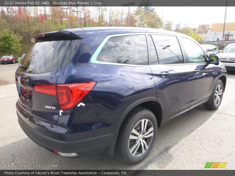 Obsidian Blue Metallic / Gray 2017 Honda Pilot EX AWD