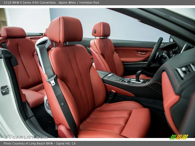  2018 6 Series 640i Convertible Vermilion Red Interior