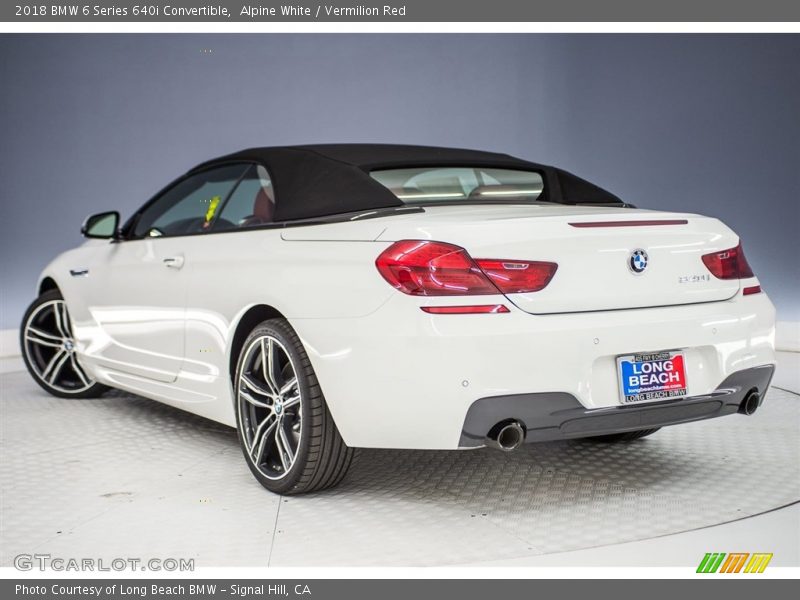 Alpine White / Vermilion Red 2018 BMW 6 Series 640i Convertible