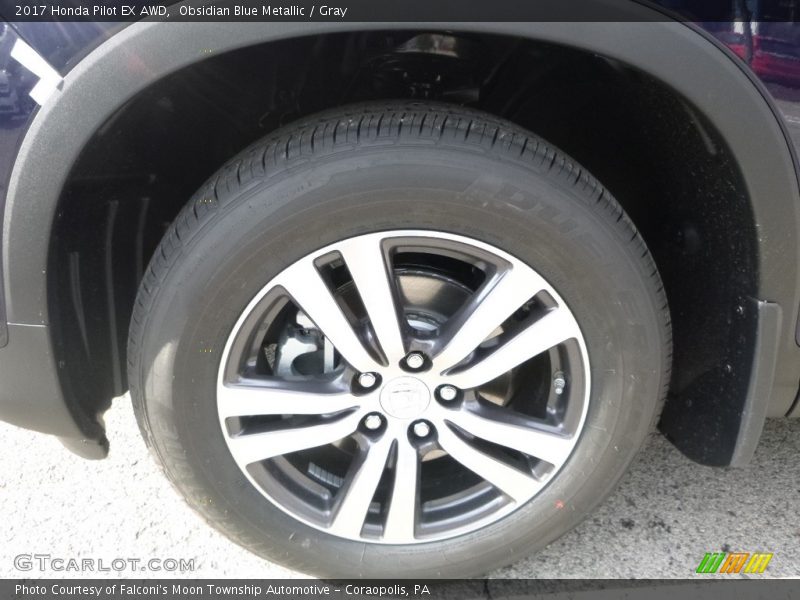 Obsidian Blue Metallic / Gray 2017 Honda Pilot EX AWD