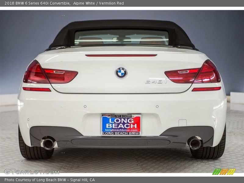 Alpine White / Vermilion Red 2018 BMW 6 Series 640i Convertible