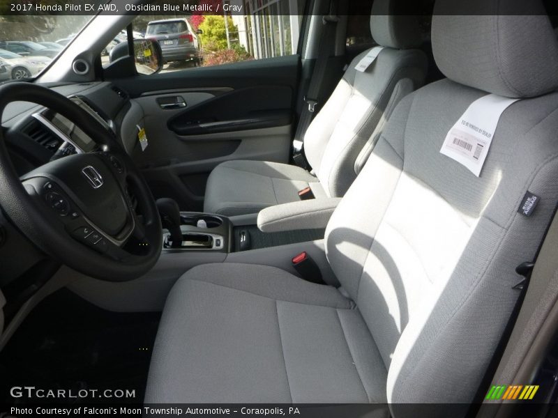 Obsidian Blue Metallic / Gray 2017 Honda Pilot EX AWD