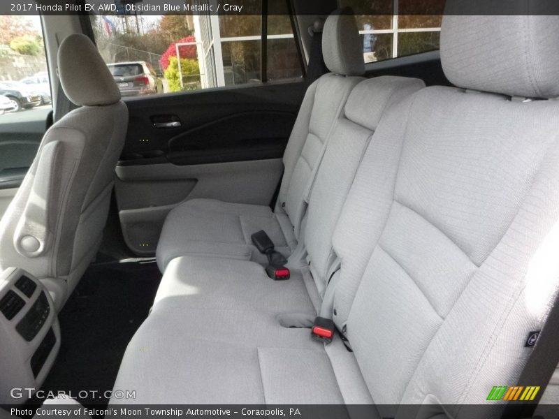 Obsidian Blue Metallic / Gray 2017 Honda Pilot EX AWD