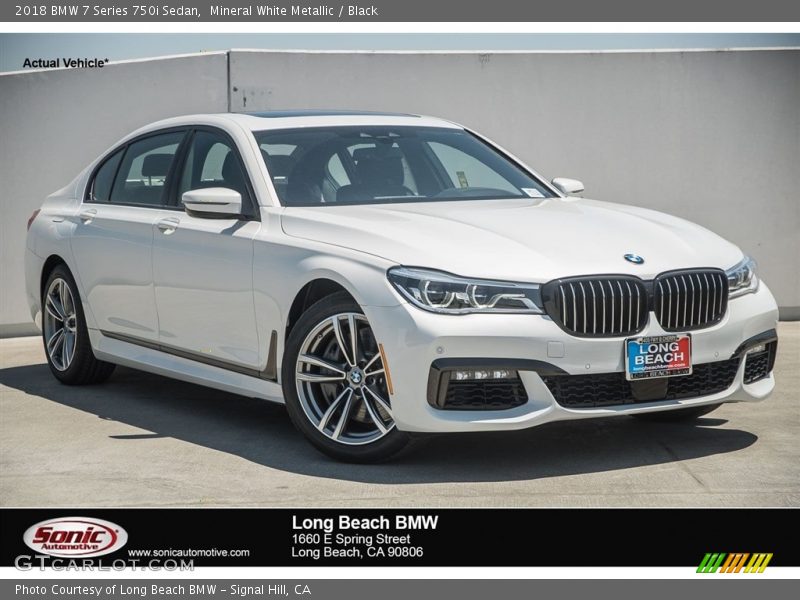 Mineral White Metallic / Black 2018 BMW 7 Series 750i Sedan