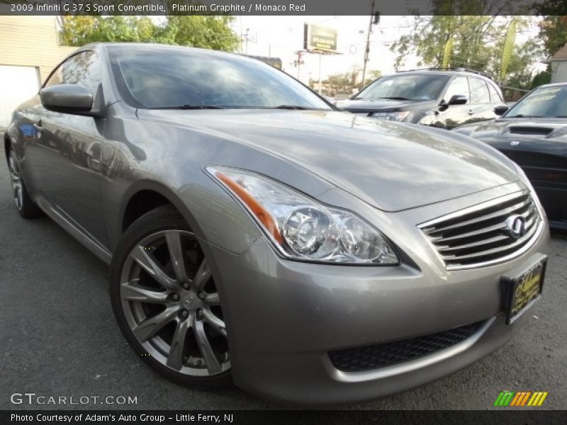 Platinum Graphite / Monaco Red 2009 Infiniti G 37 S Sport Convertible
